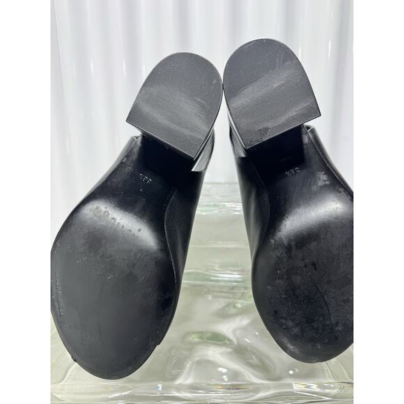 Alexander Wang Nadia Sandals Pumps Block Heels Leather Black 38.5 = US 8.5 $495 - Picture 5 of 7